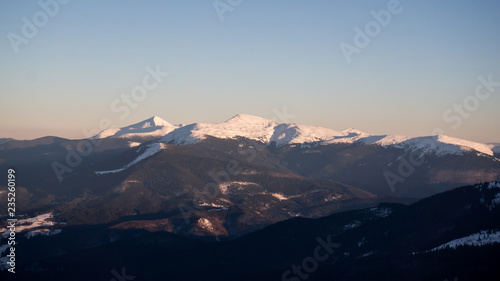 mountains in winter