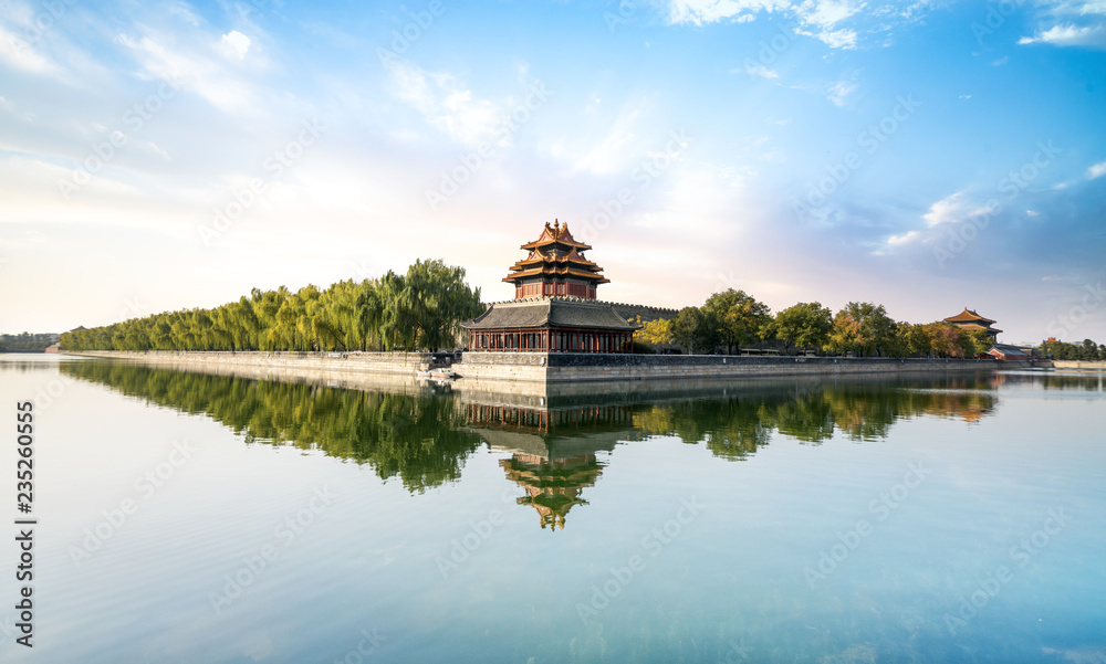Scenery of the Imperial Palace corner tower in Beijing Scenery of the Imperial Palace corner tower in Beijing