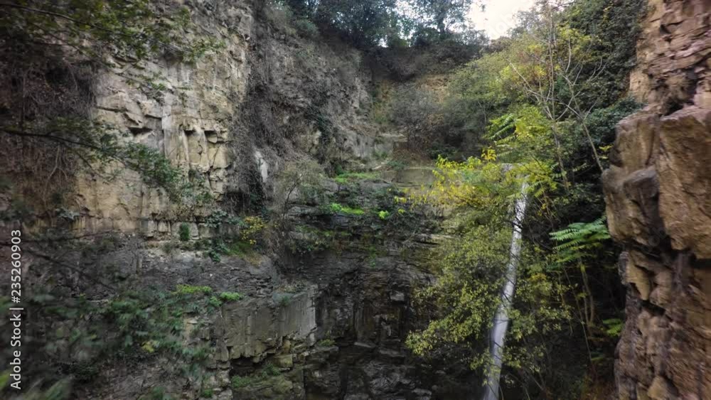 Aerial Waterfall in Old Town of Tbilisi, Republic of Georgia Aerial Waterfall in Old Town of Tbilisi, Republic of Georgia