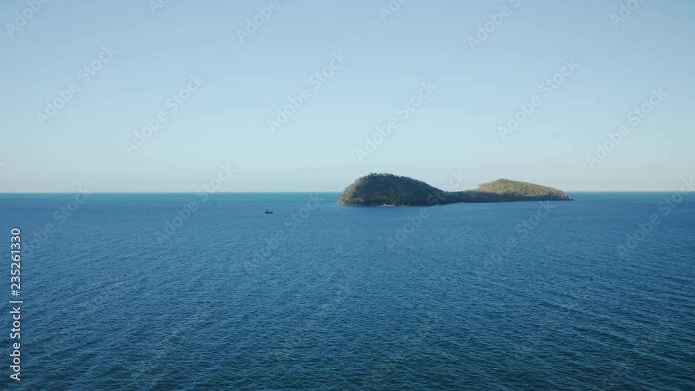Aerial, beautiful seascape and a view on a small islands in Palm Cove, Queensland, Australia Aerial, beautiful seascape and a view on a small islands in Palm Cove, Queensland, Australia