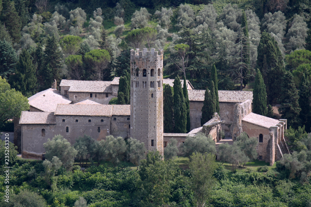 View of San Severo e Martirio Abbey (Orvieto, Umbria, Italy) 