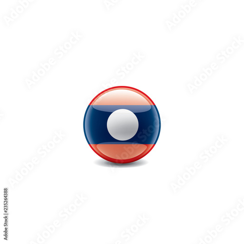 Laos flag, vector illustration on a white background Free Download Laos flag, vector illustration on a white background - GFXLoad