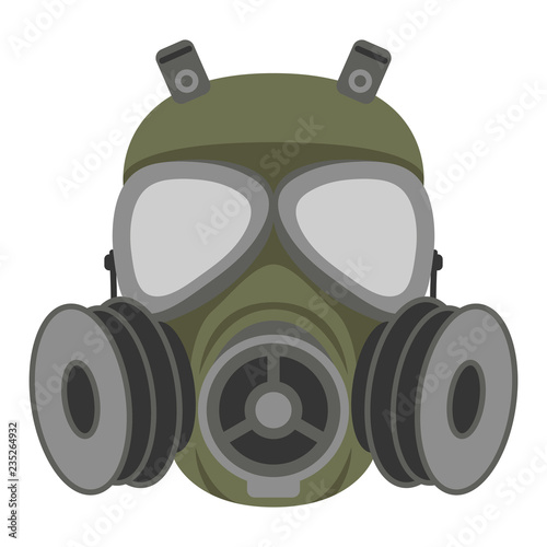 gas mask ,  vector illustration ,  flat style