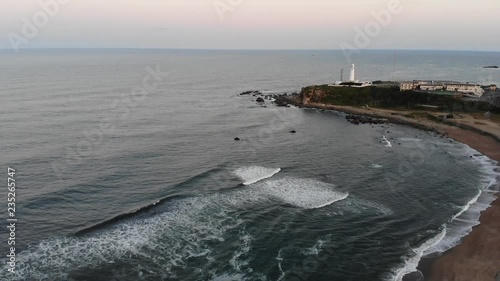 ドローン空撮　犬吠埼と灯台の風景