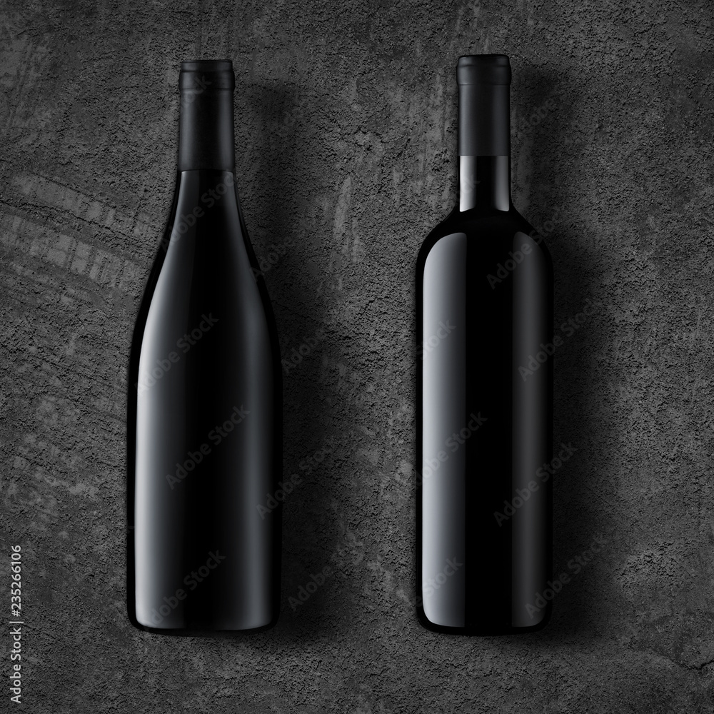 Template concept two wine bottle for your design and advertising