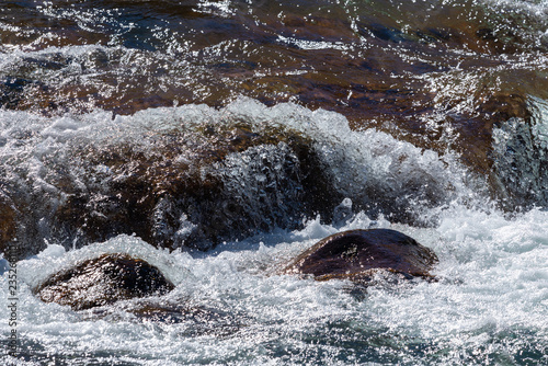 Wallpaper Mural Water mountain river and the wonderful rocky creek. Water Drops after splash. Closeup macro view Torontodigital.ca
