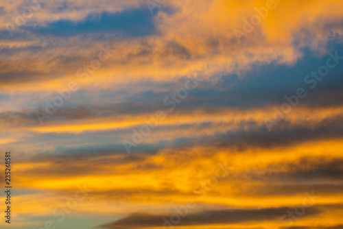 Fototapeta Naklejka Na Ścianę i Meble -  Dramatic sunset and sunrise sky. Natural fantastic background