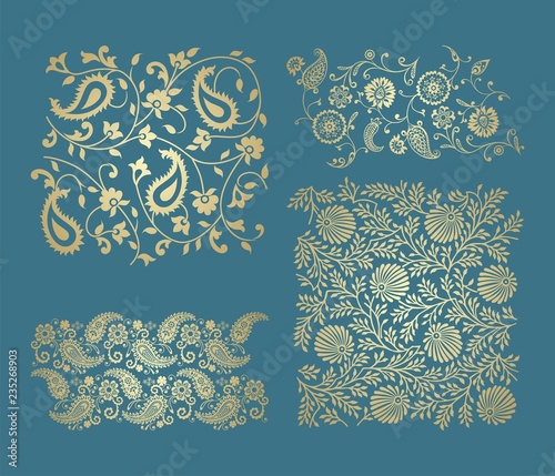 paisley floral pattern, textile , Rajasthan, royal India