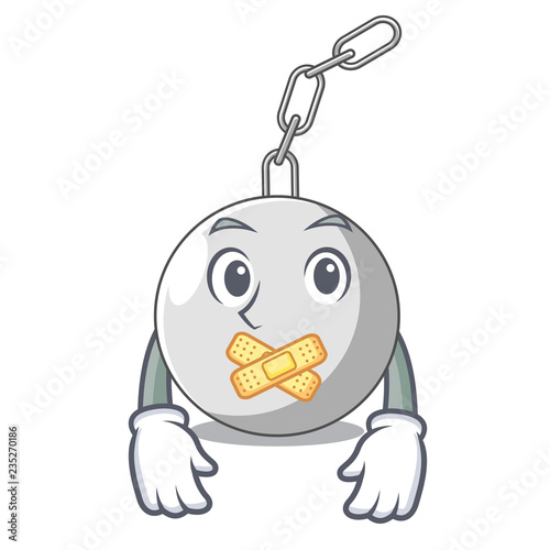Silent wrecking ball attached character on hitting