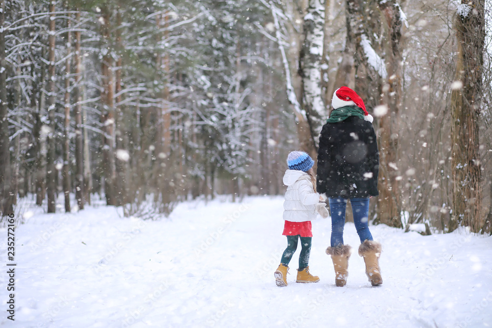 A winter fairy tale in the forest. 