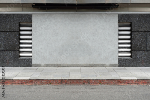 street wall background  Industrial background  empty grunge urban street with warehouse brick wall