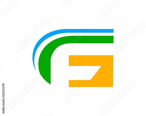 FG or GF letter logo
