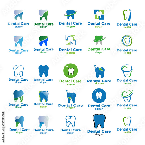 dental logo icon design template vector