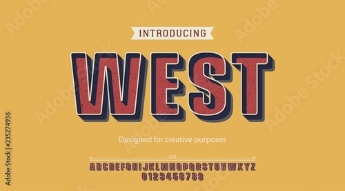 West typeface.For labels and different type designs