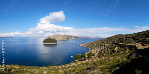 Isla del Sol, Bolivia, panorama from the top of the island