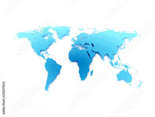 Fototapeta Naklejka Na Ścianę i Meble -  Blue business world map