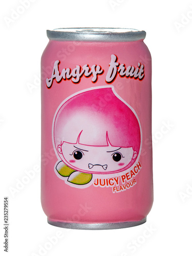 toy in the form of a can of sparkling water on a white isolated background