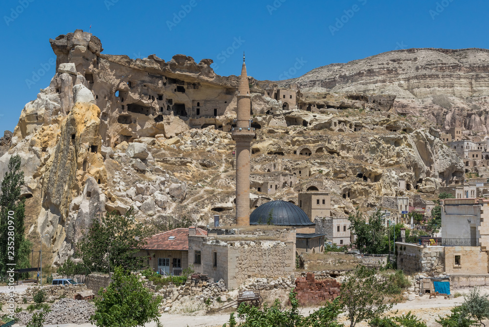 Çavuşin, Turkey - A Unesco World Heritage site, Cappadocia is famous for its fairy chimneys, churches and castles carved in the rock, and a unique heritage