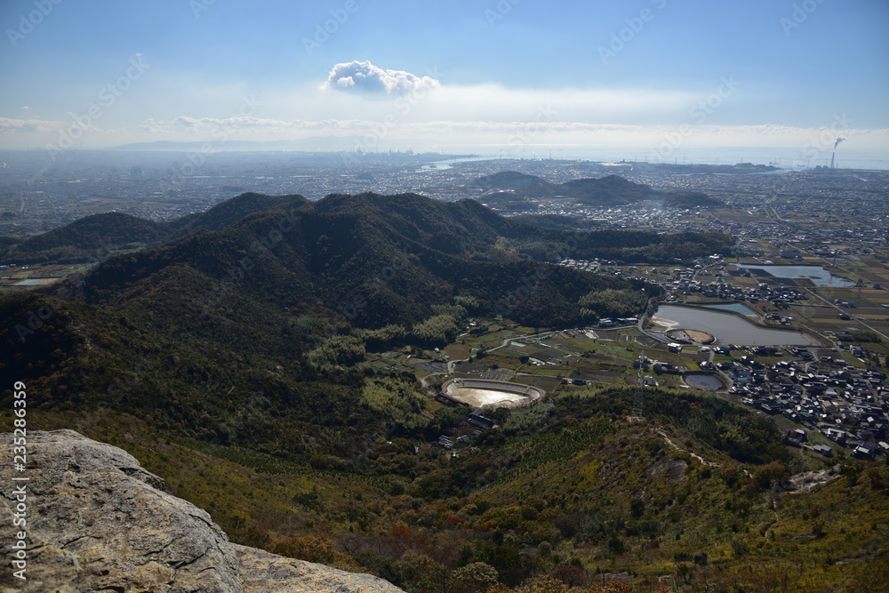 日本の兵庫県高砂市の播磨アルプス