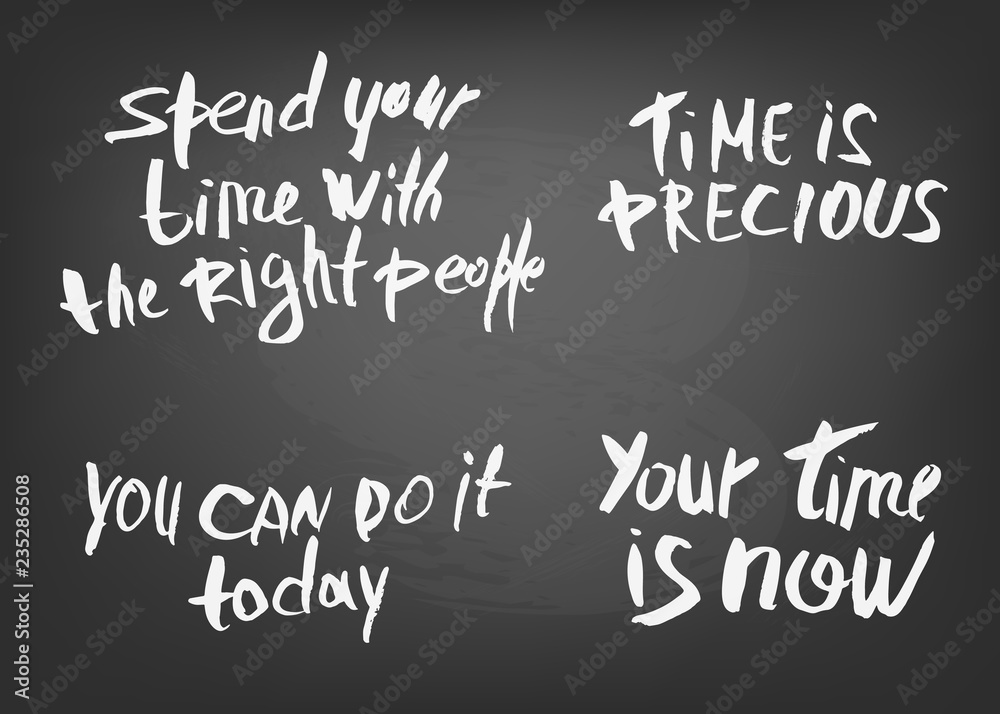 Obraz premium You time is now vector handwritten lettering.