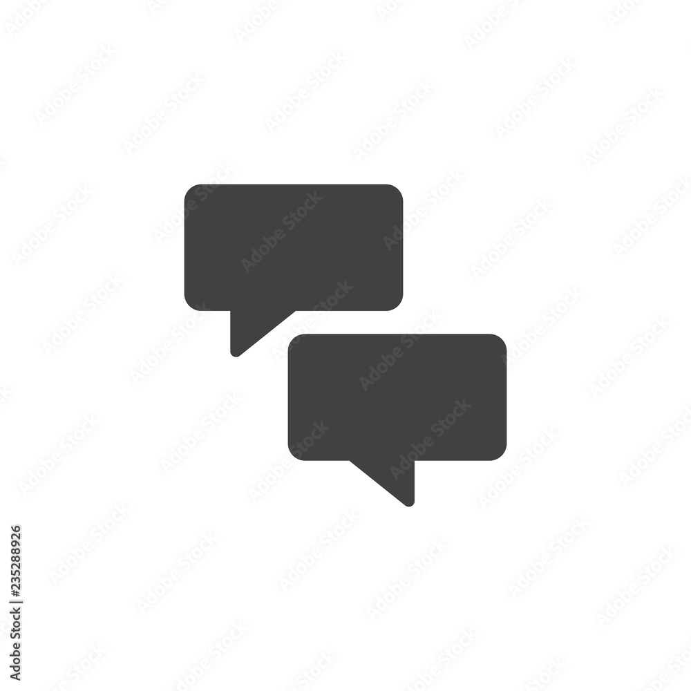 Communication speech bubbles vector icon. filled flat sign for mobile concept and web design. Chat message simple solid icon. Conversation symbol, logo illustration. Pixel perfect vector graphics Communication speech bubbles vector icon. filled flat sign for mobile concept and web design. Chat message simple solid icon. Conversation symbol, logo illustration. Pixel perfect vector graphics