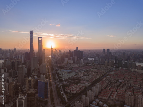  Shanghai City View in Sunset