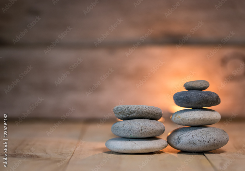 Zen background with rock and wooden texture Zen background with rock and wooden texture