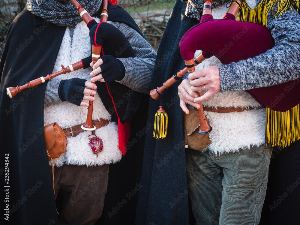 Bagpipe players