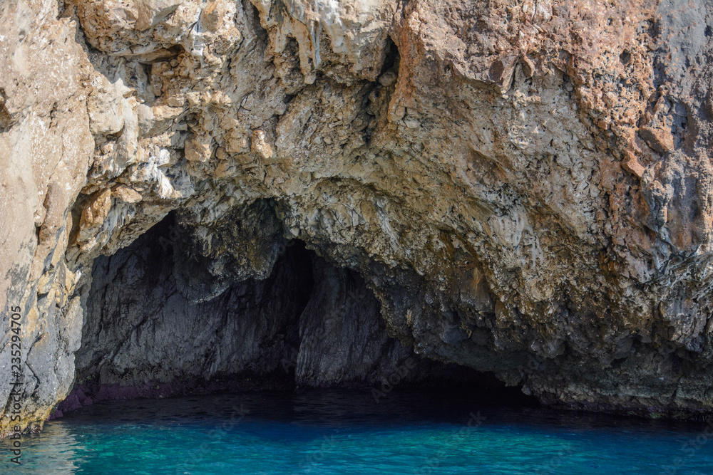 Blue Caves - coast of Paleokastritsa, Corfu (Ionian Islands, Greece)