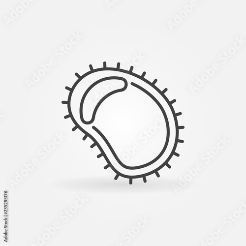 Bacteria vector microbiology concept icon or design element in outline style