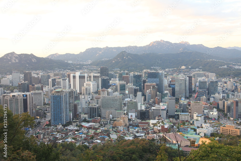 The Skyline of Seoul, Capital of South Korea The Skyline of Seoul, Capital of South Korea