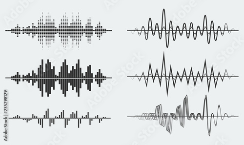 Vector sound waves photo