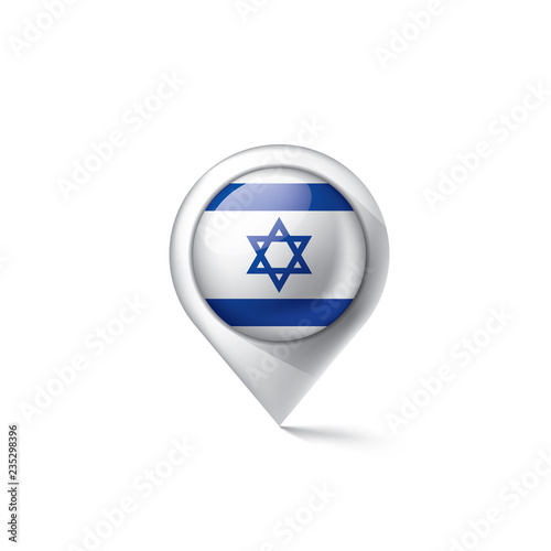 Israel flag, vector illustration on a white background