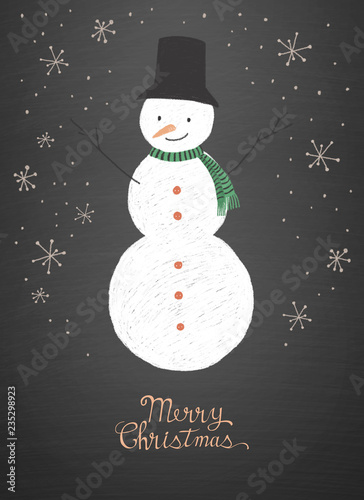 Christmas concept chalkboard style illustration. photo