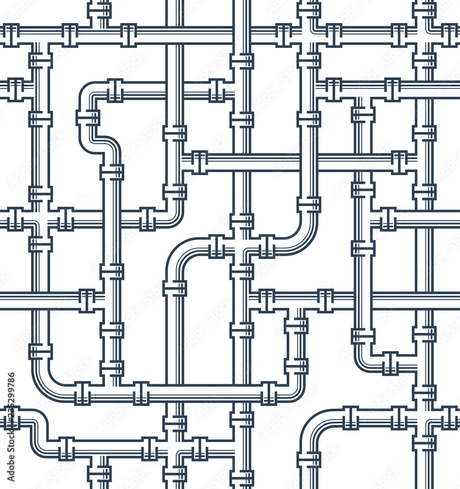 Seamless background of interwoven pipes Seamless background of interwoven pipes