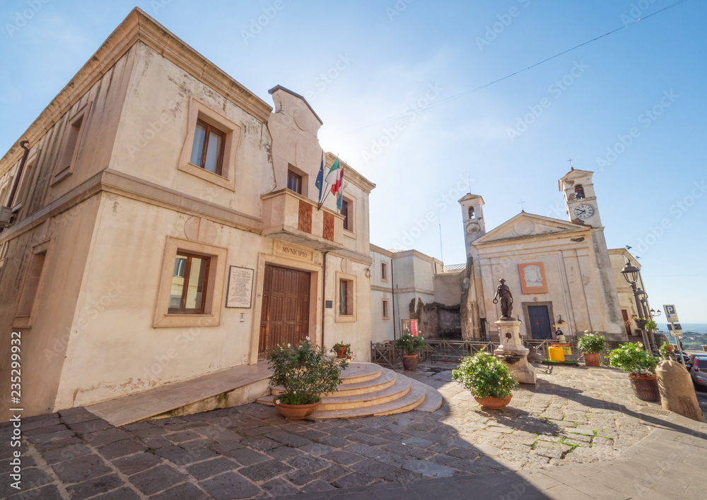 Ariccia, Italy - A little city of Castelli Romani in metropolitan area of Rome. Here a view of historic center. 