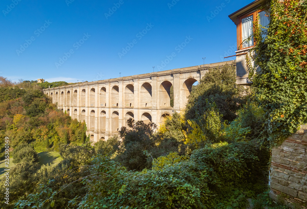 Fototapeta premium Ariccia, Italy - A little city of Castelli Romani in metropolitan area of Rome. Here a view of historic center. 