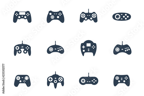 Gamepads vector icon set