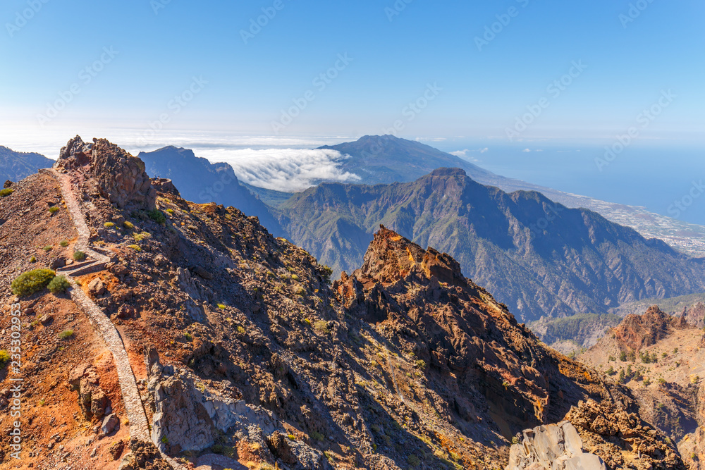 Caldera de Taburiente National Park seen from Roque de los Muchachos Viewpoint, La Palma, Canary Islands