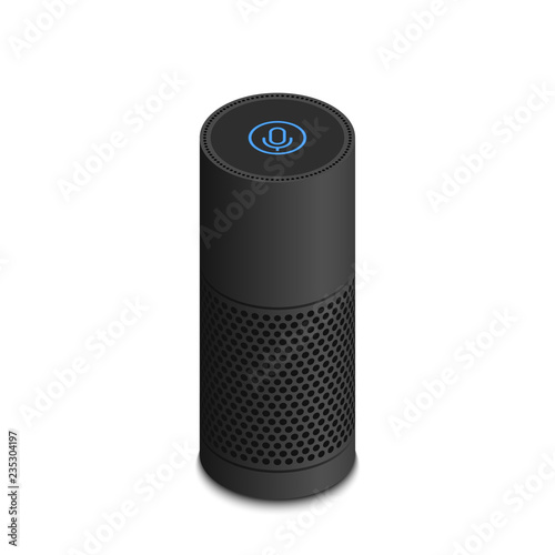 Smart speaker vector isometric illustration