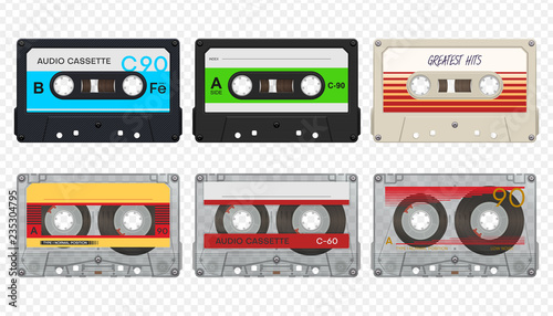 Vector compact audio cassettes collection #1
