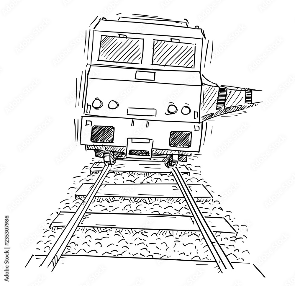 cartoon train drawing