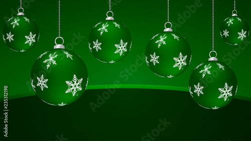 hanging christmas green balls