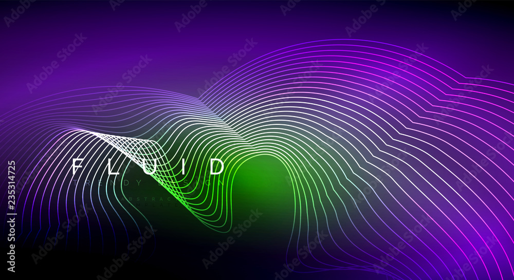 Digital flowing wave particles abstract background Digital flowing wave particles abstract background