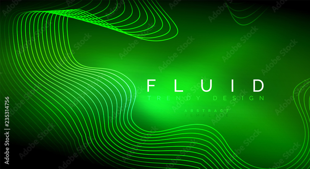 Digital flowing wave particles abstract background