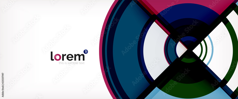 Obraz premium Vector abstract colorful circles background