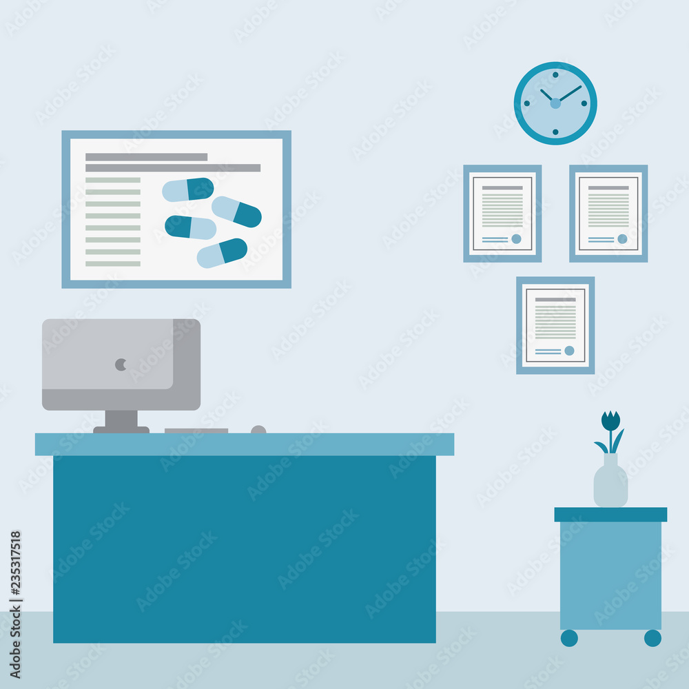 Medical examination or medical interior room Medical examination or medical interior room