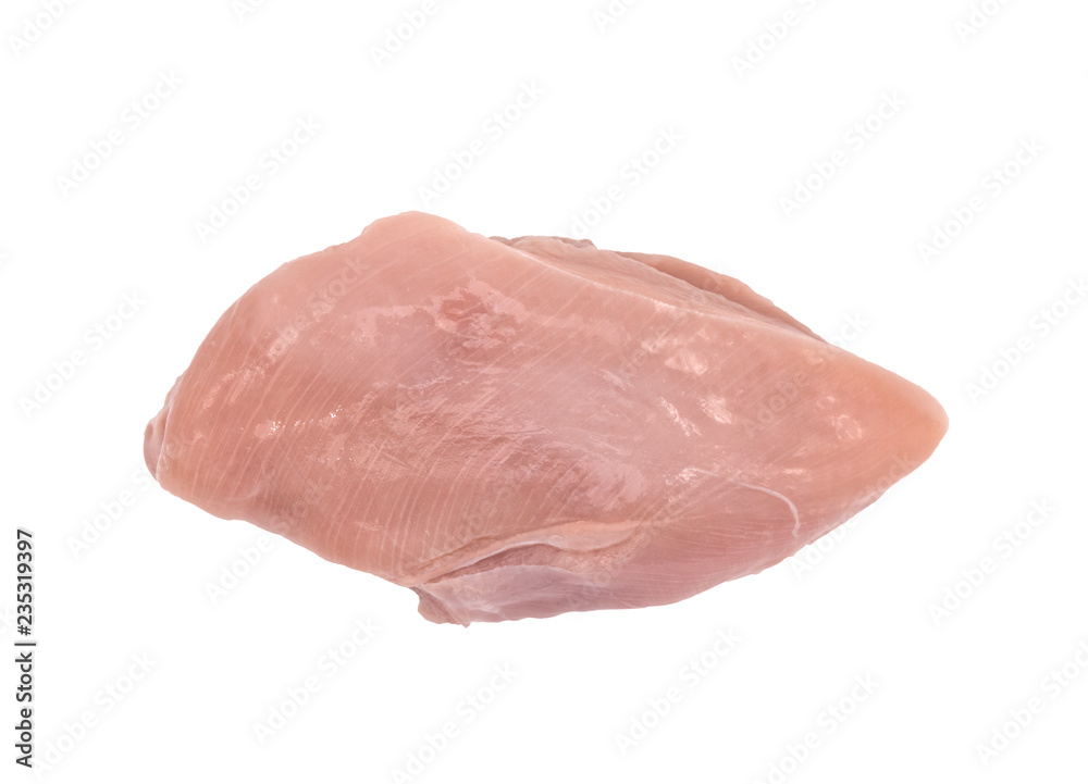Raw chicken fillet (breast) isolated on white background Raw chicken fillet (breast) isolated on white background
