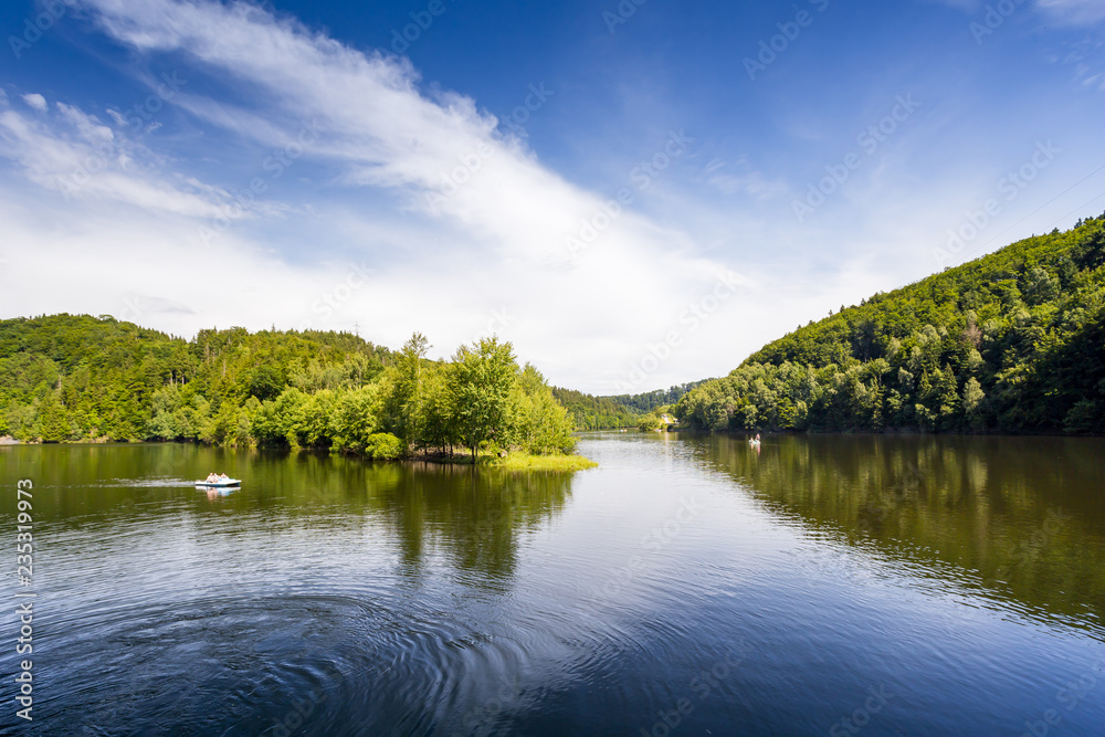 Fluss Bode bei Wendefurth im Harz und Rappbodetalsperre