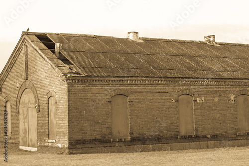 Foto Civil War barracks in sepia